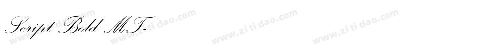 Script Bold MT字体转换